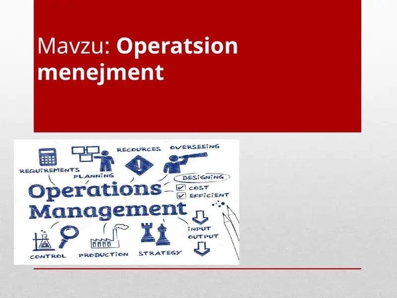 Operatsionmenejment