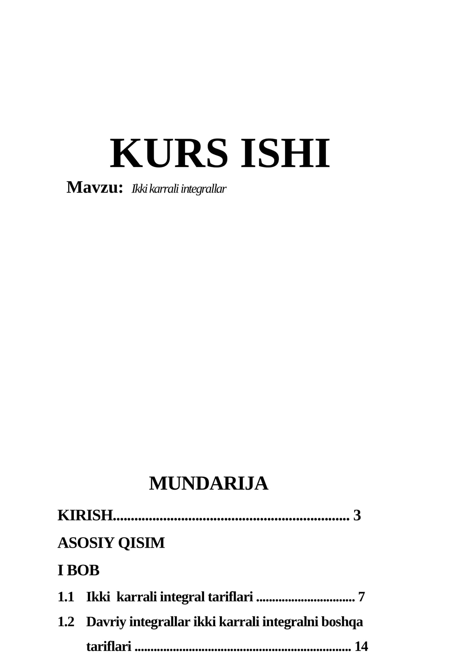 Ikki karrali integrallar