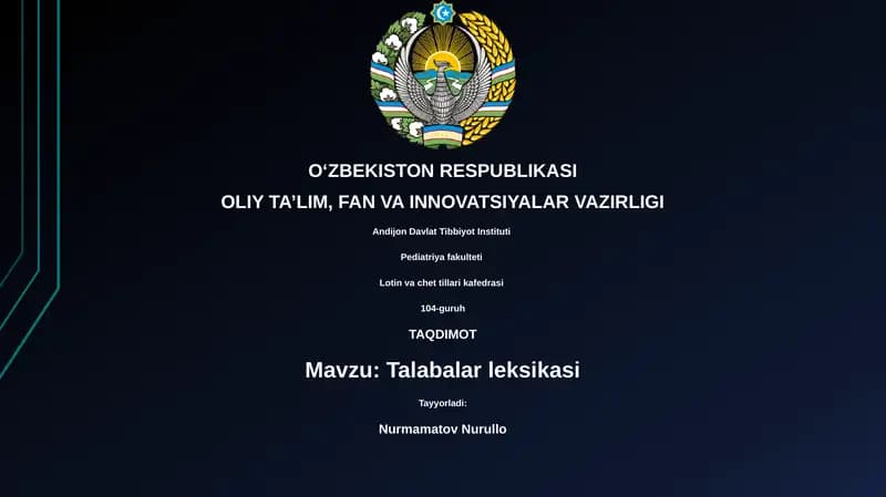 Talabalar leksikasi