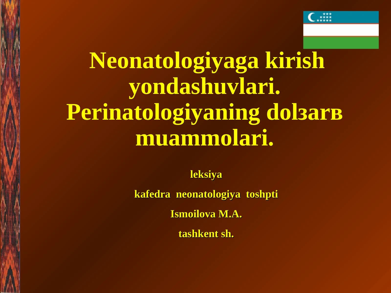 Nеоnаtоlоgiyagа kirish yondаshuvlаri.Pеrinаtоlоgiyaningdоlзаrв muаmmоlаri.lеksiya