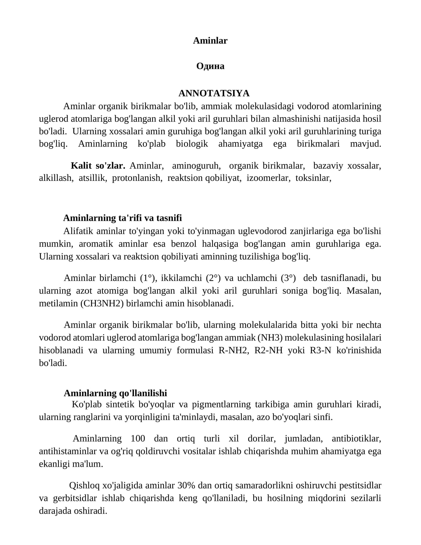 Aminlar