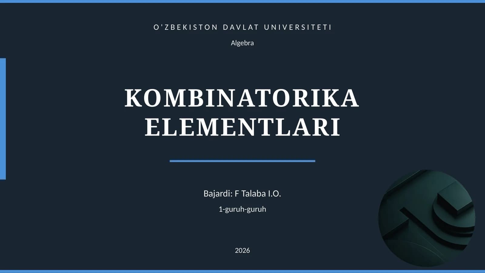 Kombinatorika elementlari