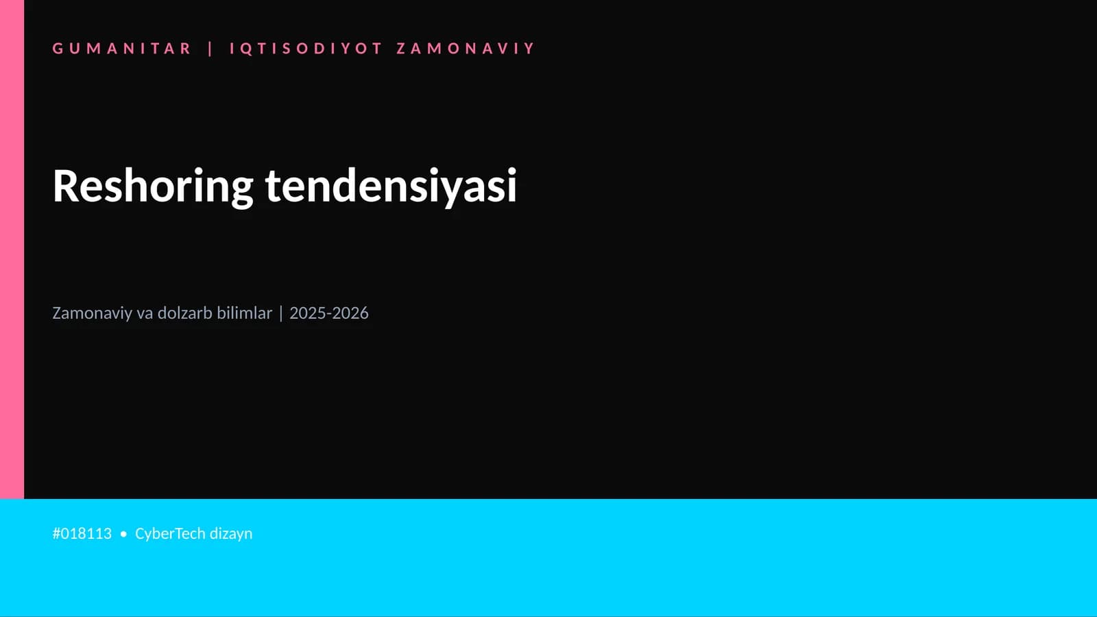 Reshoring tendensiyasi
