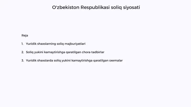 Soliq siyosati