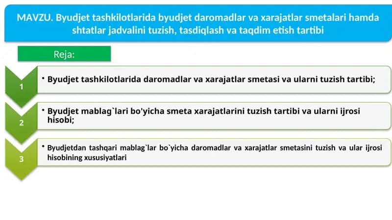 Xarajatlar Smetasi