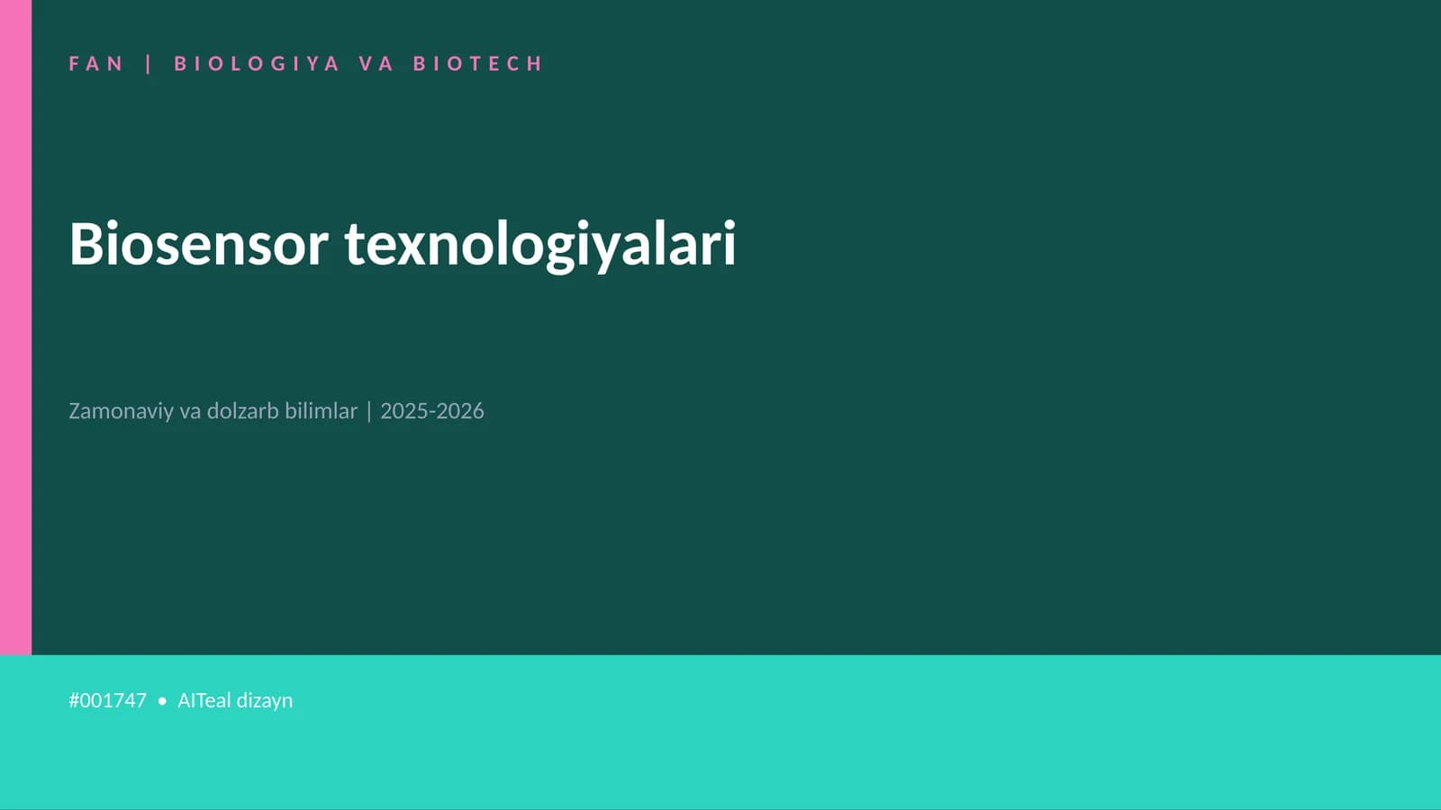 Biosensor texnologiyalari