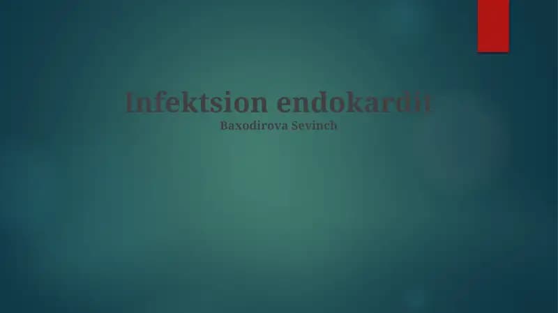 Infektsion endokardit