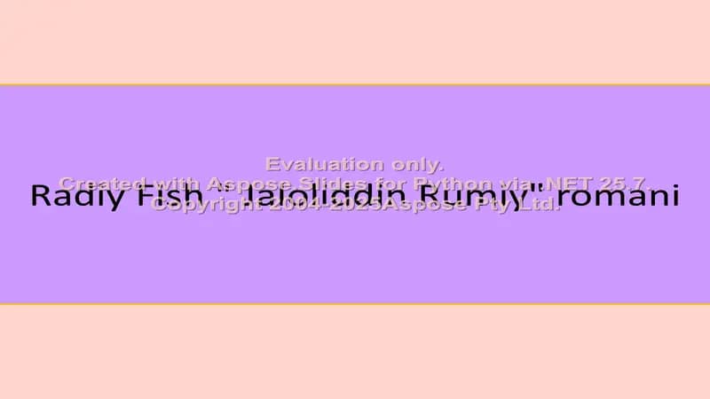 Radiy Fish "Jaloliddin Rumiy" romani