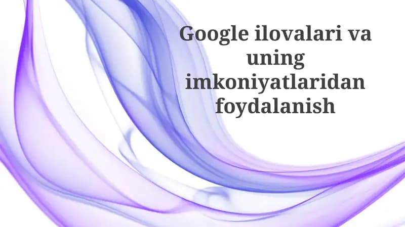 Google ilovalari