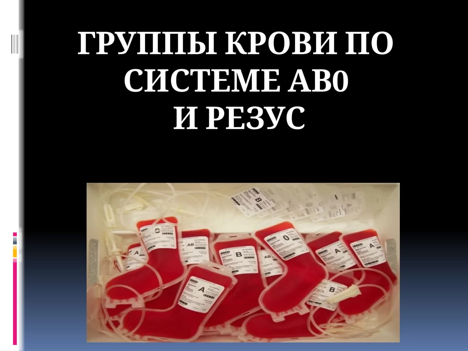 группы крови по системе AB0 и Резус