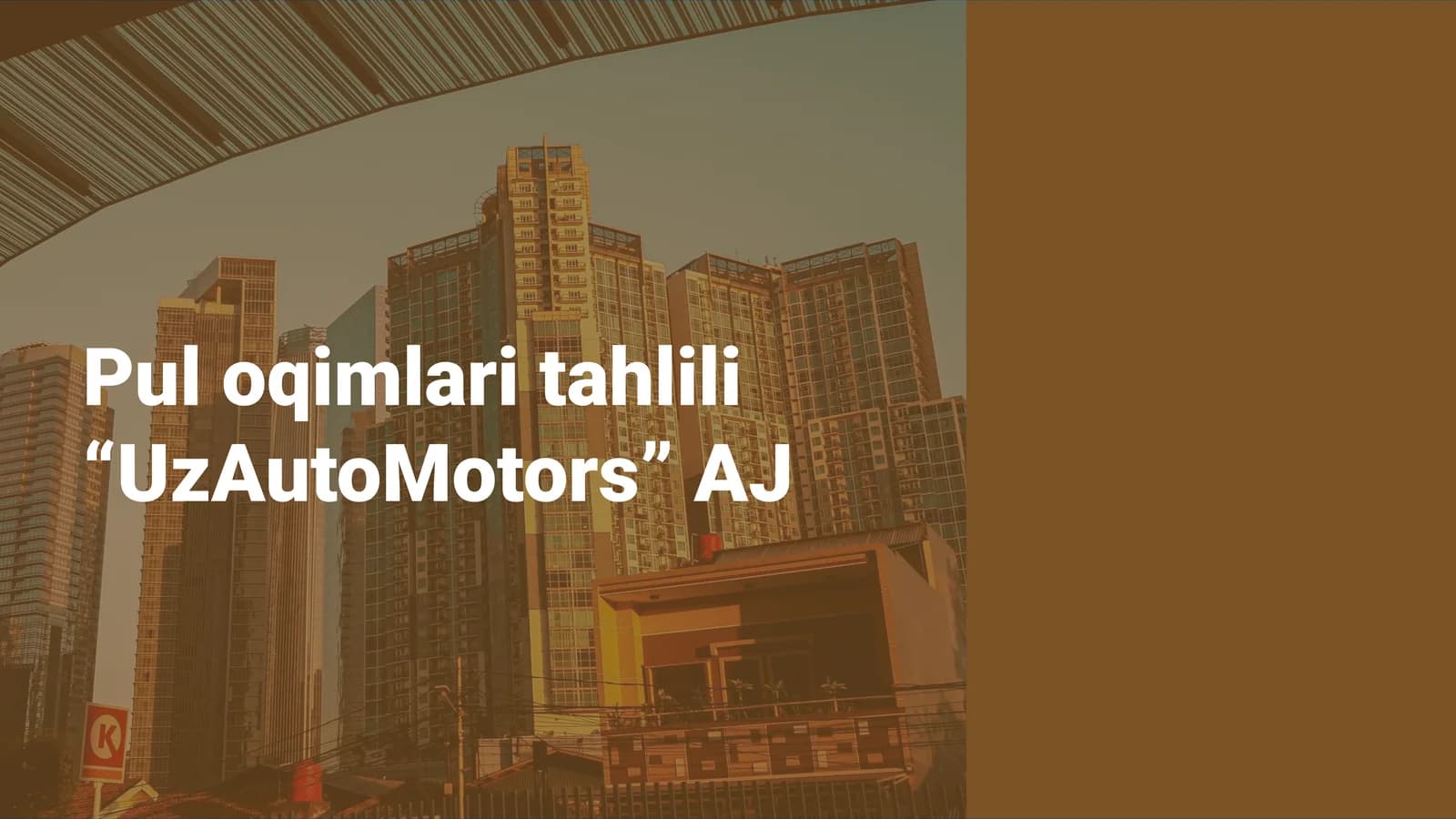 Pul oqimlari tahlili haqida