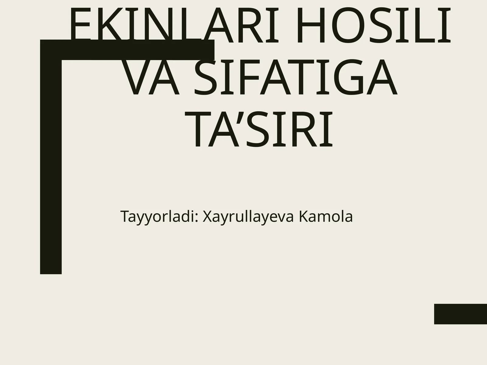 Fosforli o‘g‘it shakillarining qishloq xo‘jaligi ekinlari hosili va sifatiga ta’siri