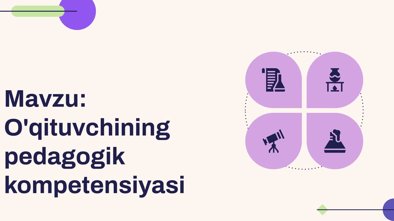 O'qituvchining pedagogik kompetensiyasi