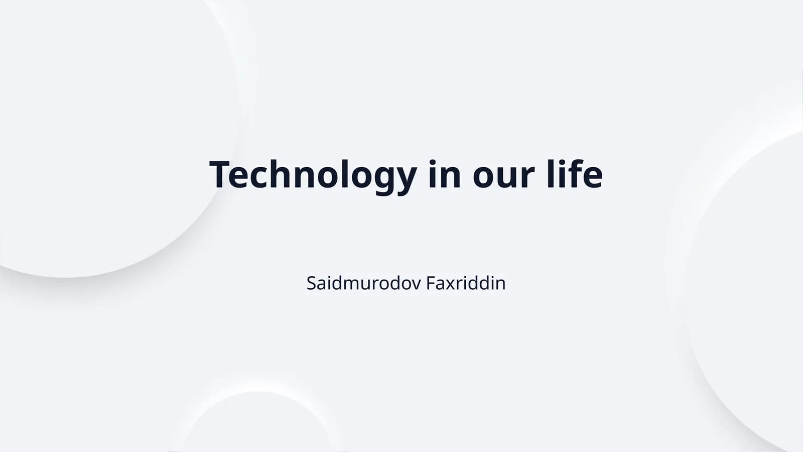 Technology in our life