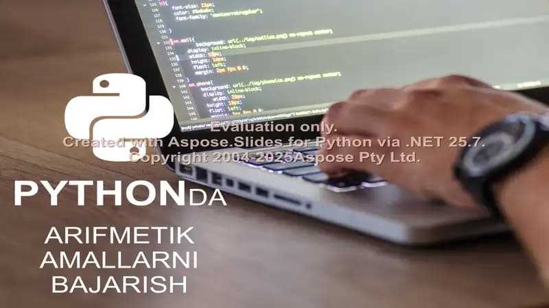 Python Arifmetik Amallarni Bajarish