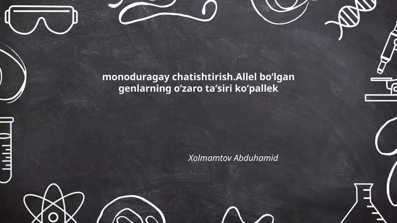 Monoduragay chatishtirish