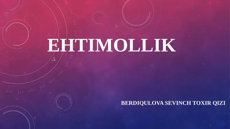Ehtimollik