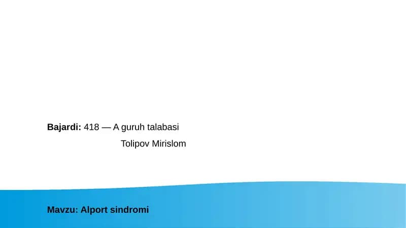Alport sindromi
