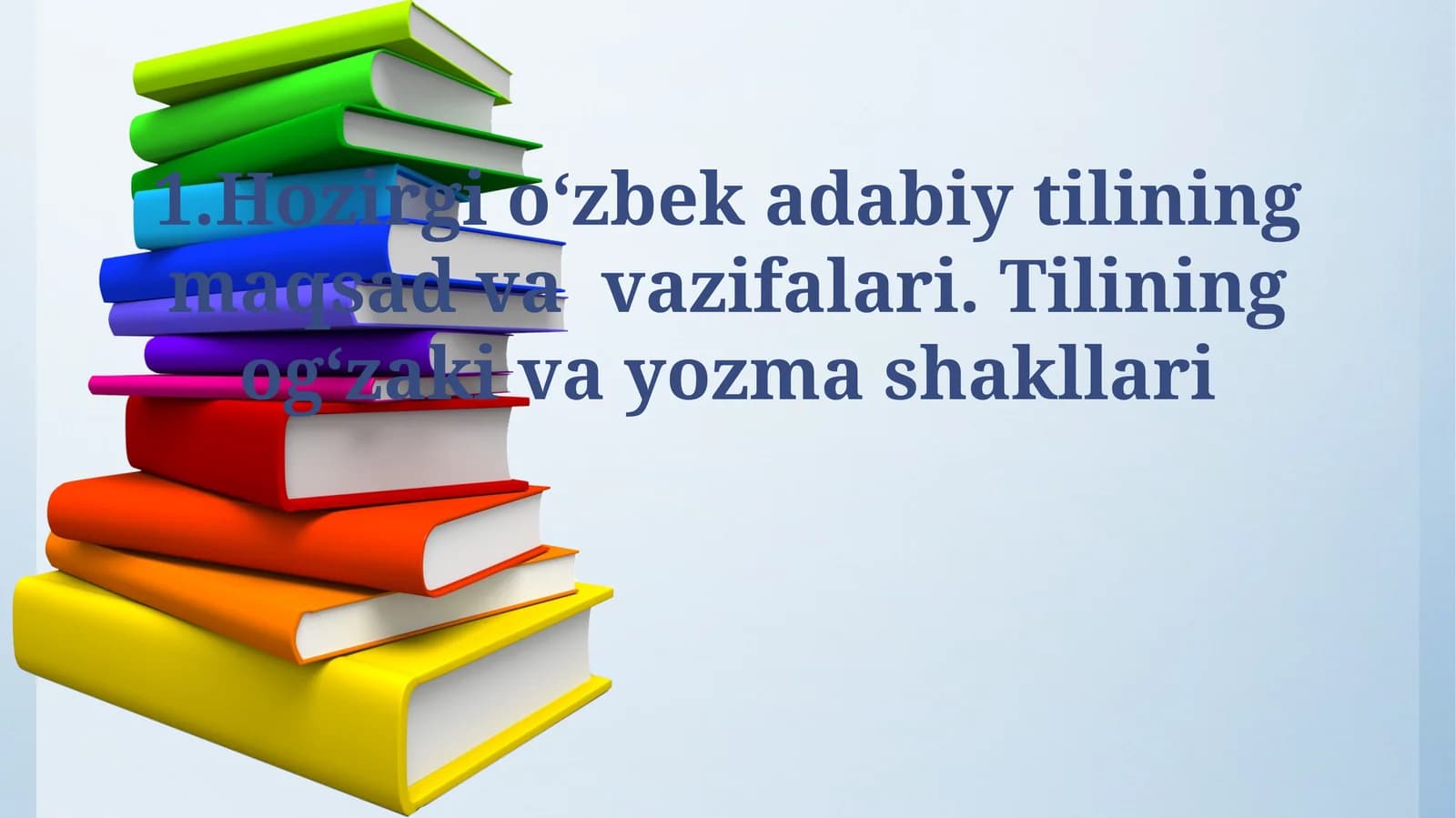 Zamonaviy Oʻzbek Adabiy Tilining Ogʻzaki Shakli