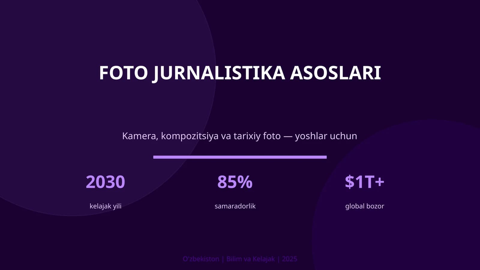 FOTO JURNALISTIKA ASOSLARI