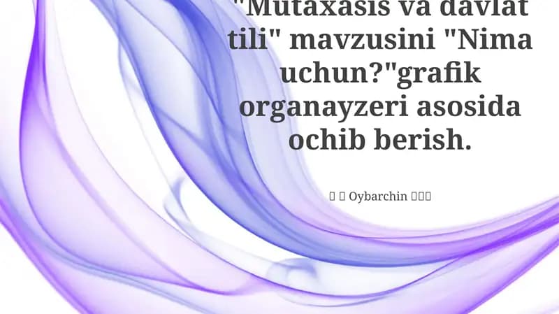 Mutaxasis va davlat tili
