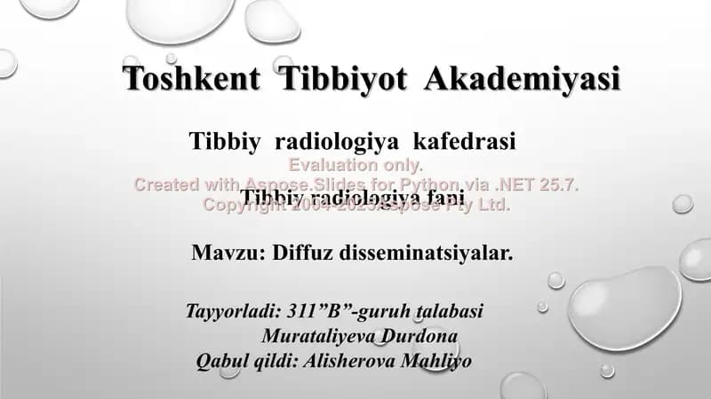 Diffuz disseminatsiyalar