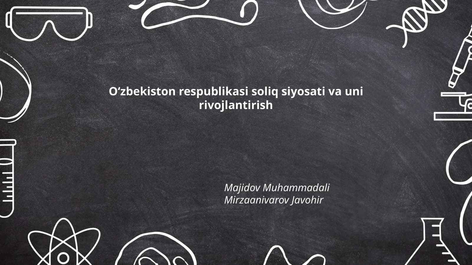 Oʻzbekiston respublikasi soliq siyosati va uni rivojlantirish
