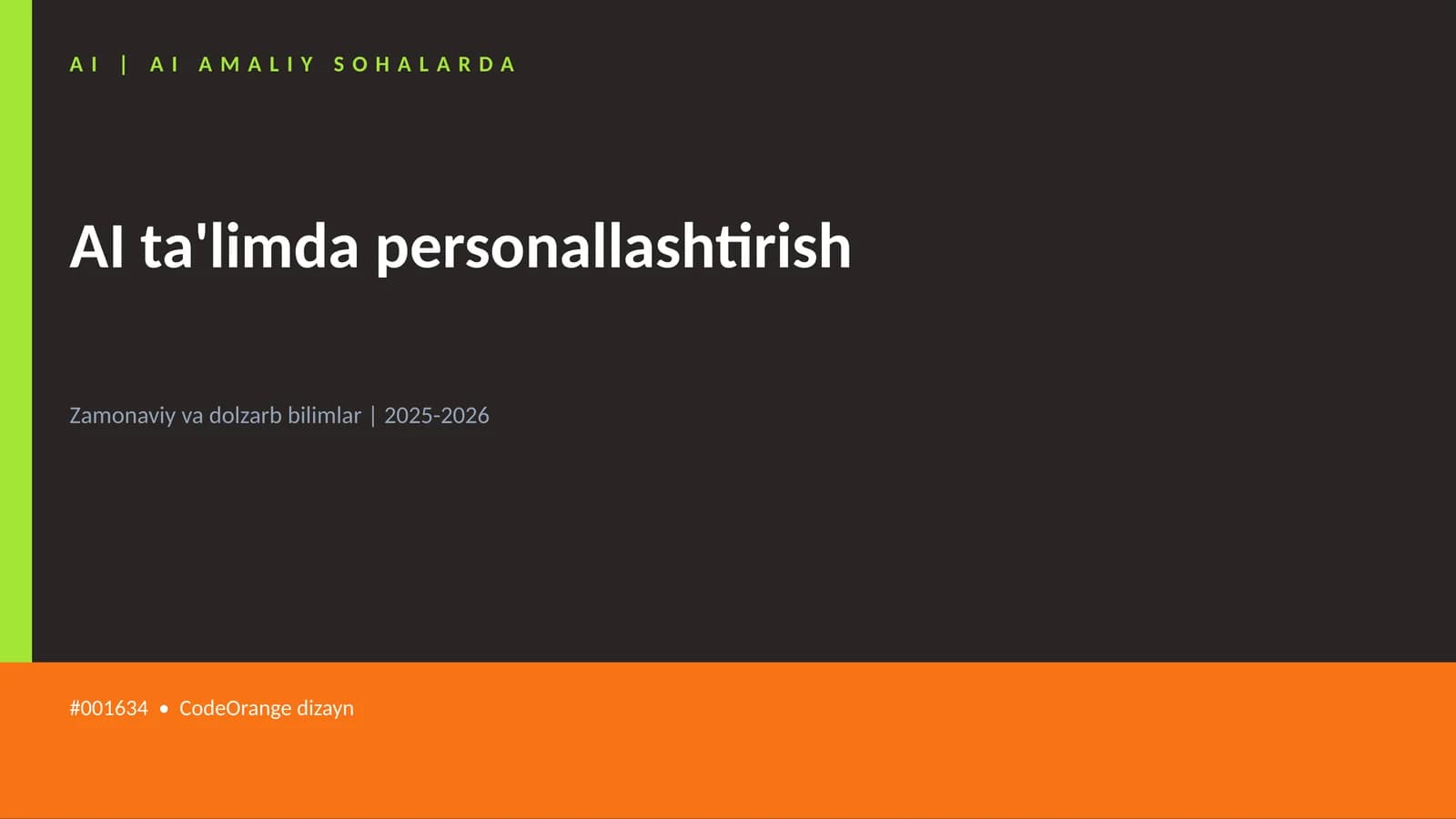AI ta'limda personallashtirish