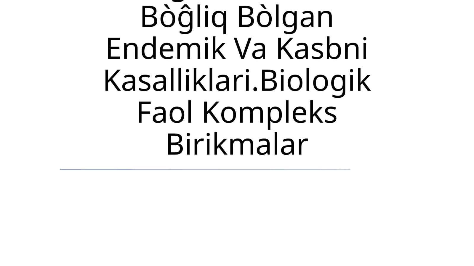 Biogen Elementlar Konsentratsiyasi Òzgarishi Bilan Bòĝliq Bòlgan Endemik Va Kasbni Kasalliklari