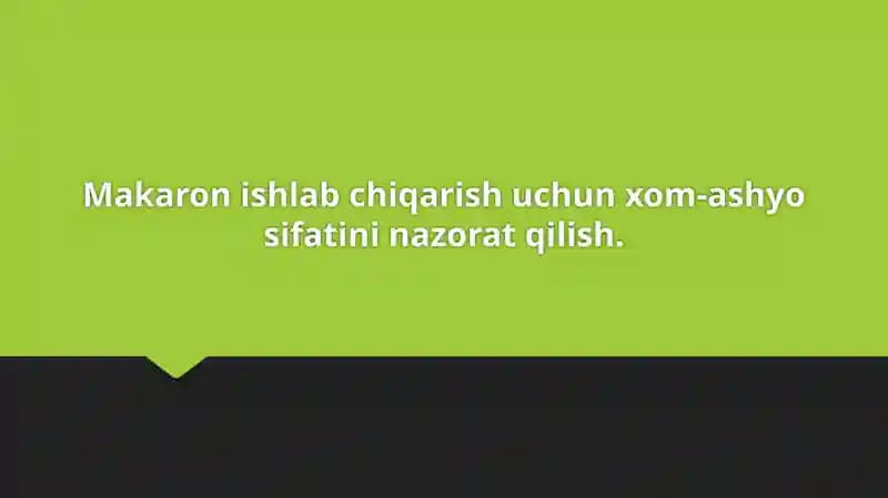 Xom-ashyo sifatini baholash mezonlari