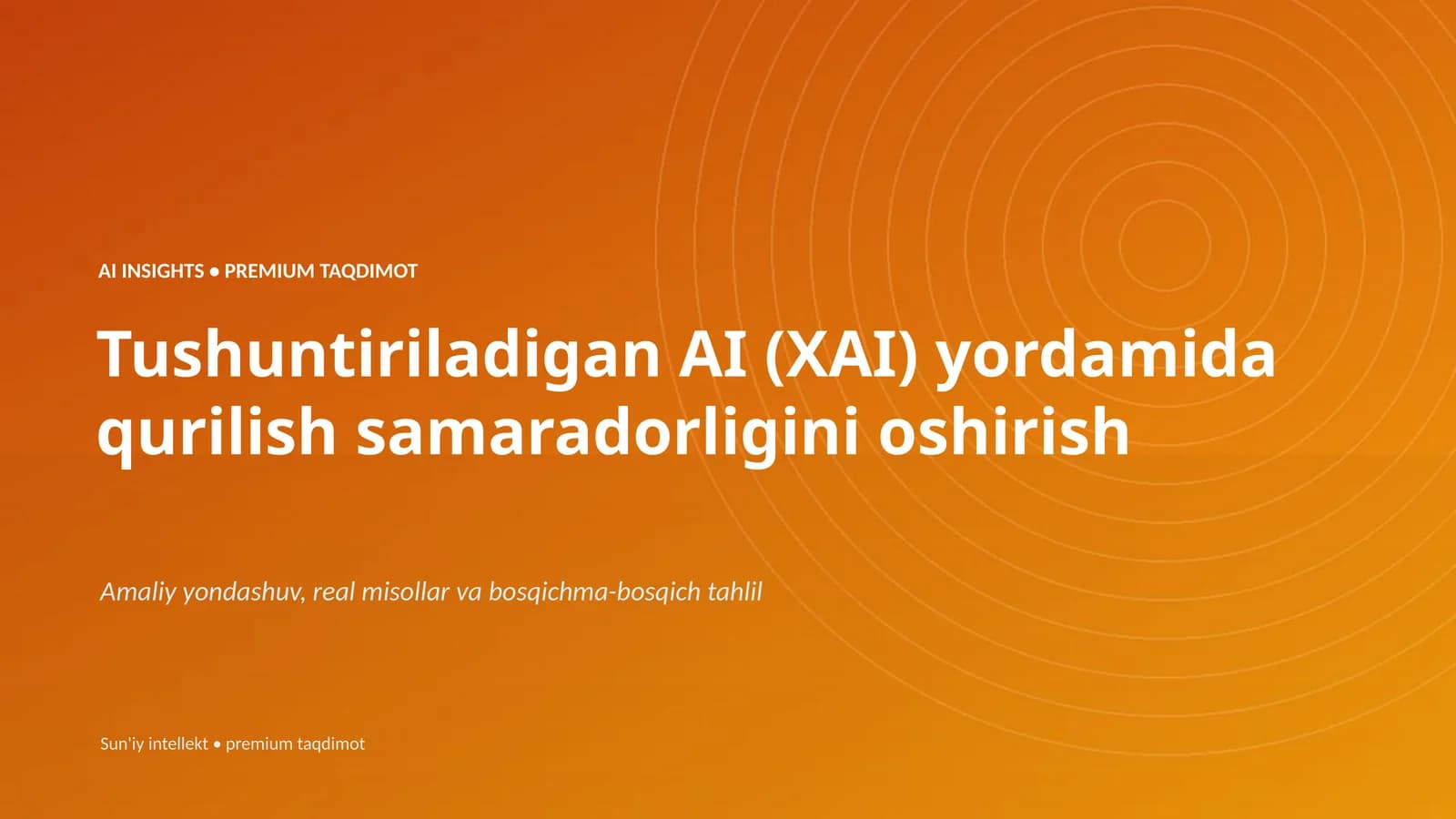 Sun'iy intellekt • premium taqdimot
