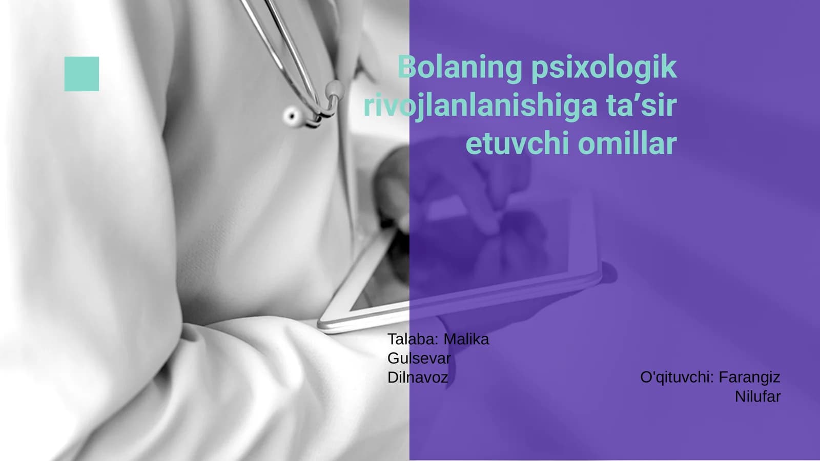Bolaning psixologik rivojlanishiga tasir etuvchi omillar