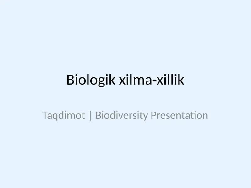Biologik xilma-xillik