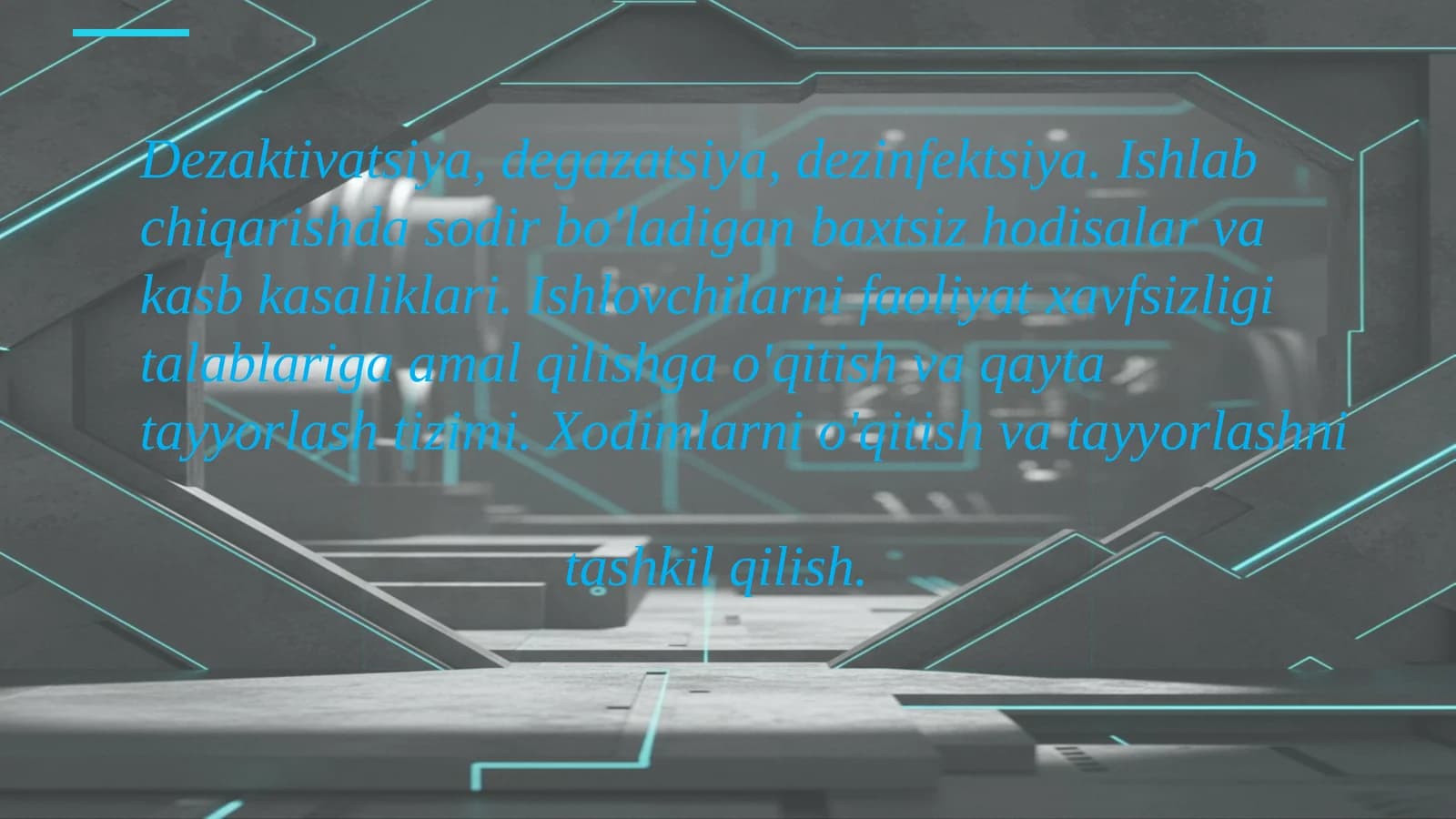 ISHLAB CHIQARISH XAVFSIZLIGI VA XODIMLARNI HIMOYA QILISH TIZIMLARI