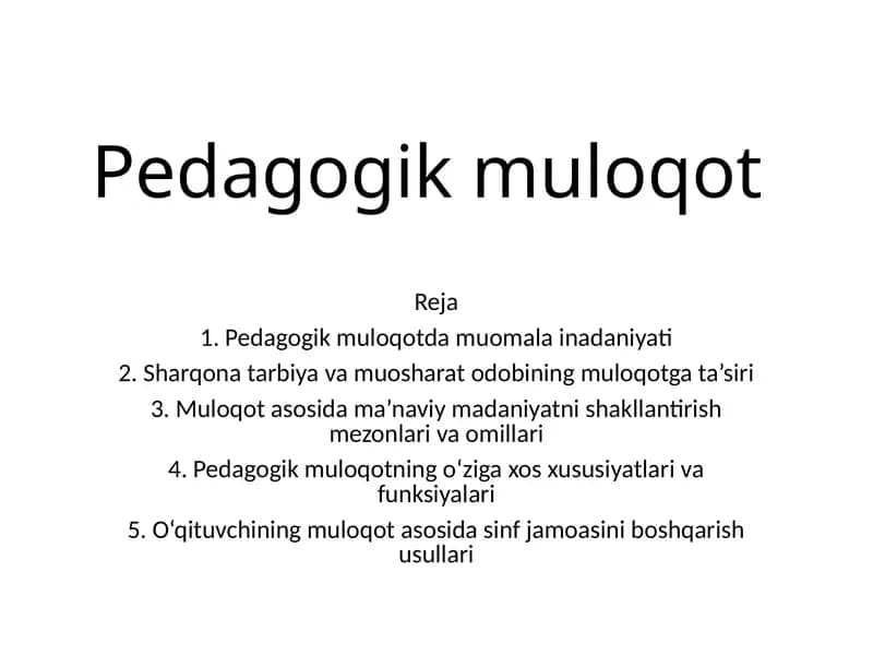 Pedagogik muloqot