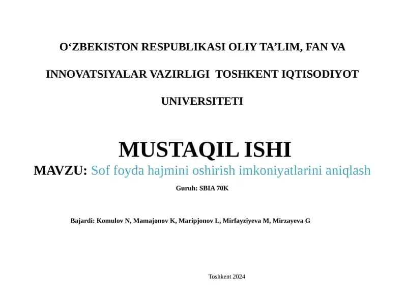 Soffoyda hajmini oshirish imkoniyatlarini aniqlash