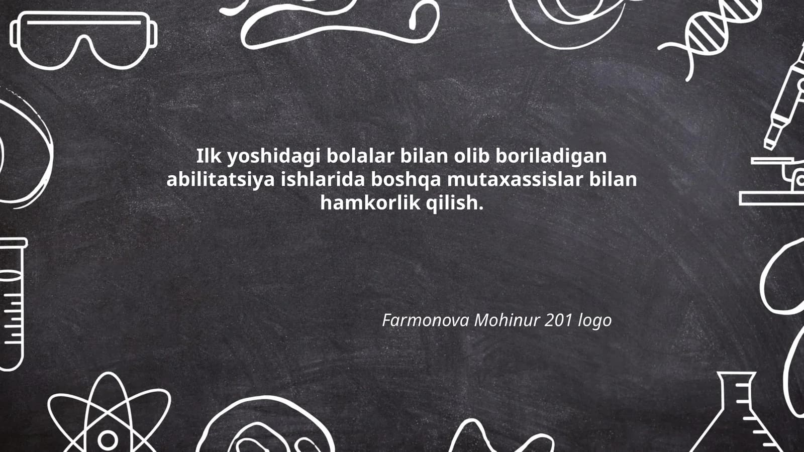 Ilk yoshidagi bolalar bilan olib boriladigan abilitatsiya ishlarida boshqa mutaxassislar bilan hamkorlik qilish