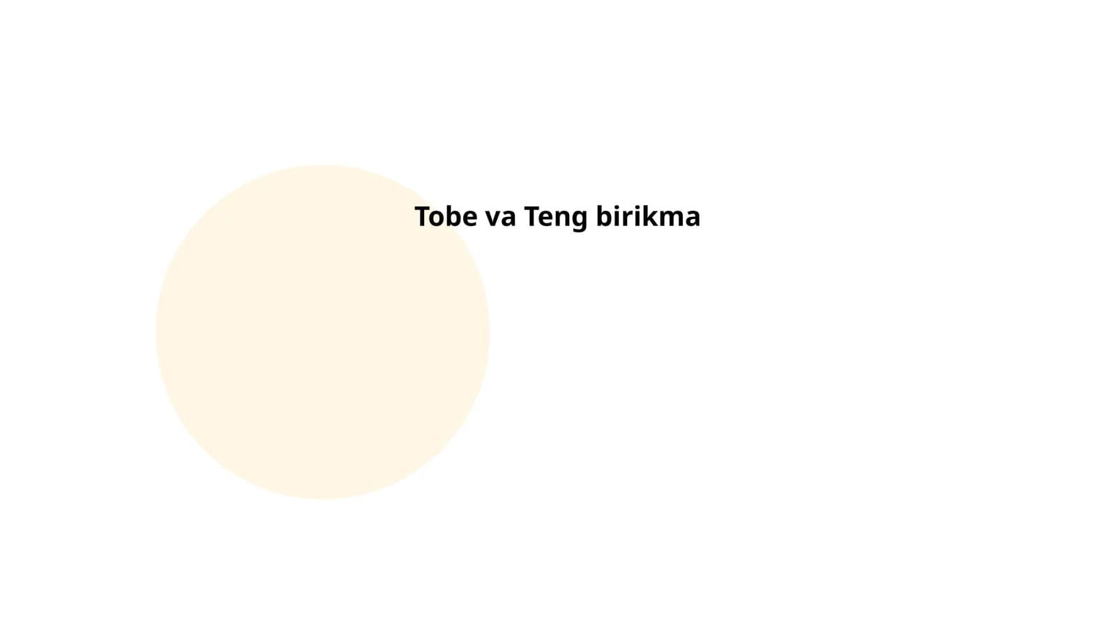 Tobe va Teng birikma