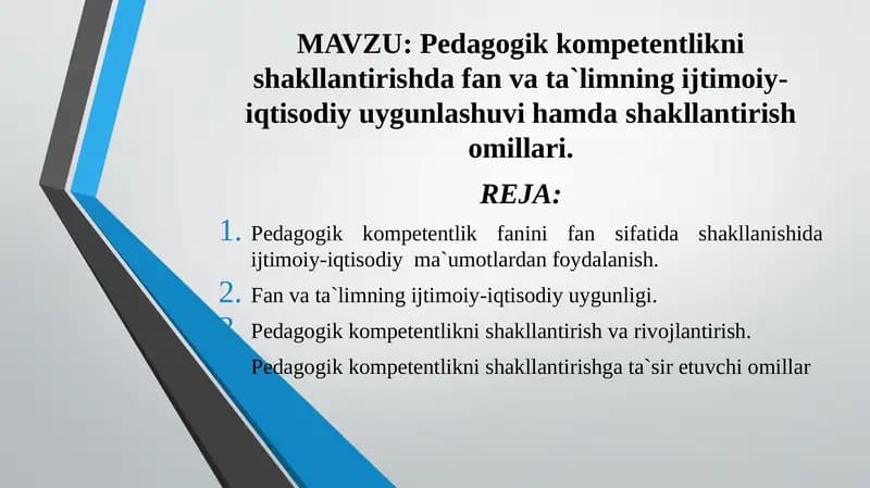 Pedagogik kompetentlik