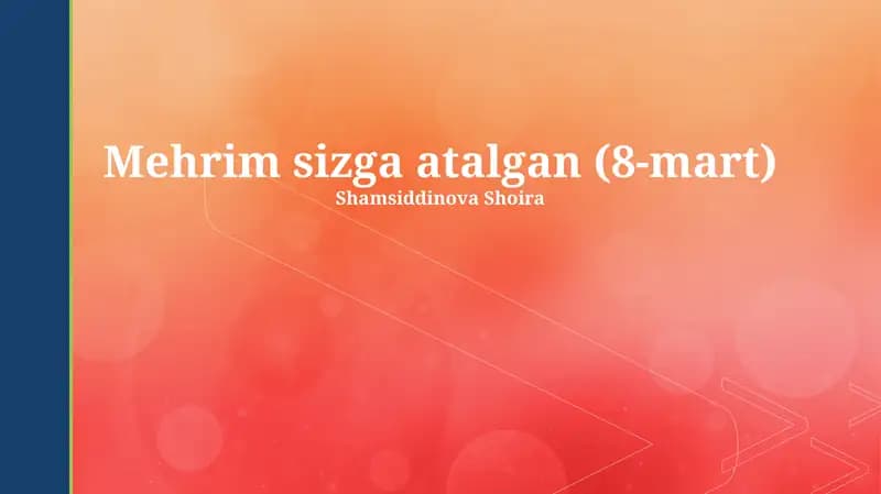 Mehri m sizga atalgan (8-mart)