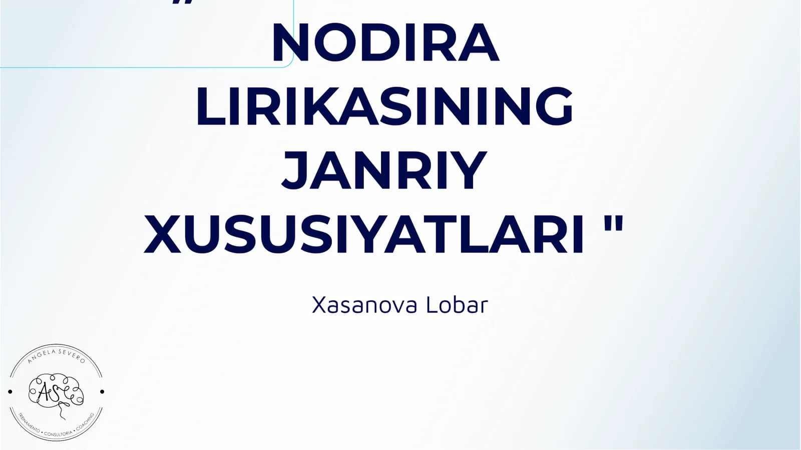 "MOHLAROYIM NODIRA LIRIKASINING JANRIY XUSUSIYATLARI"