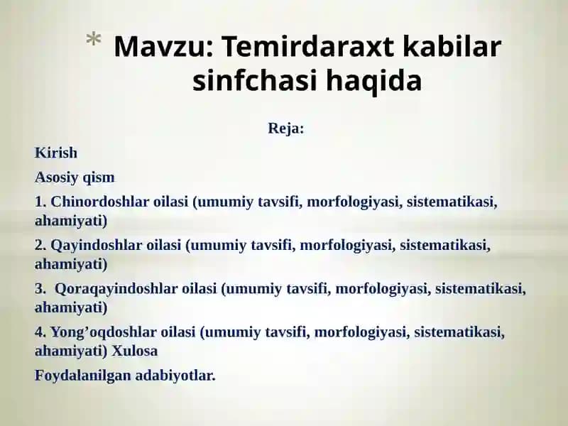 Temirdaraxt kabilarsinfchasi