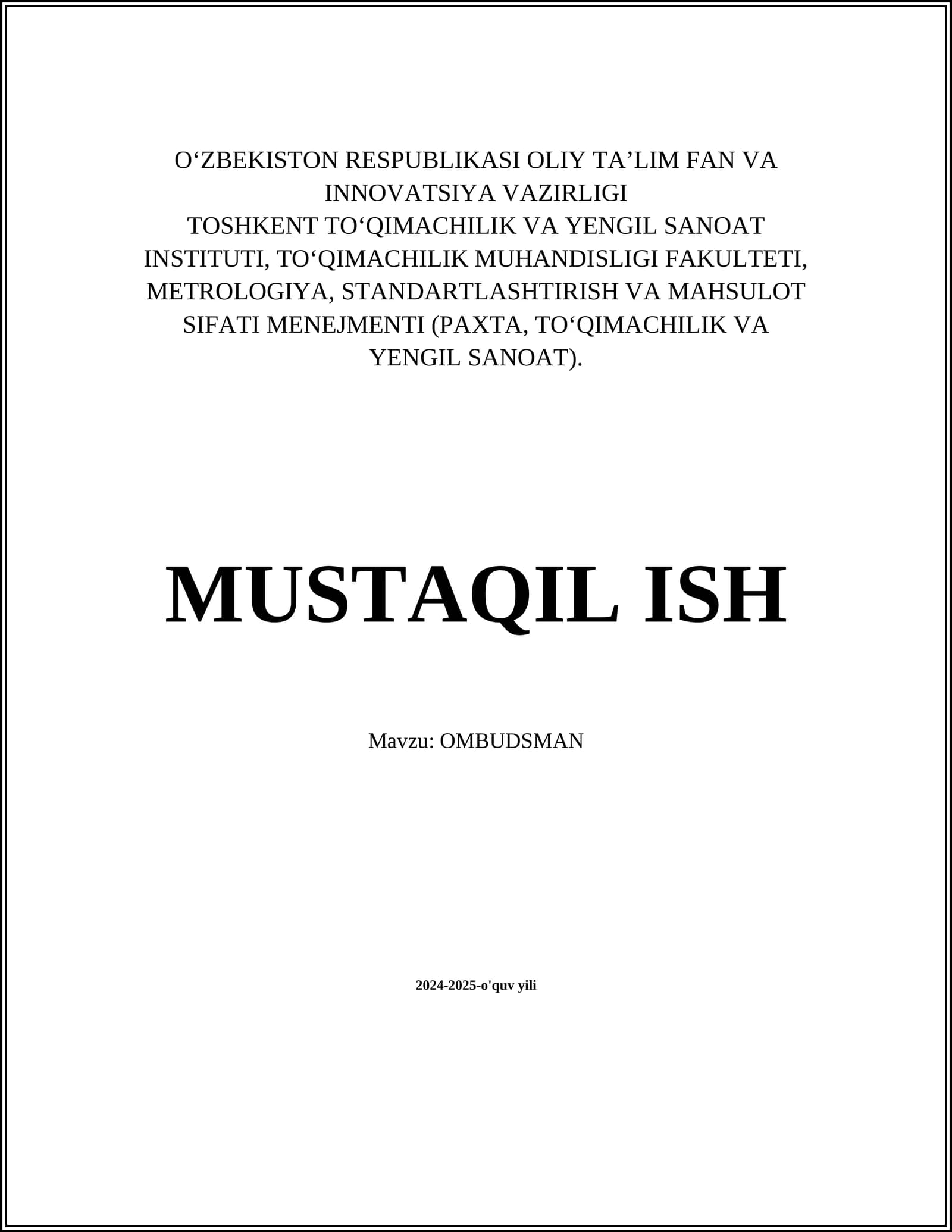 OMBUDSMAN