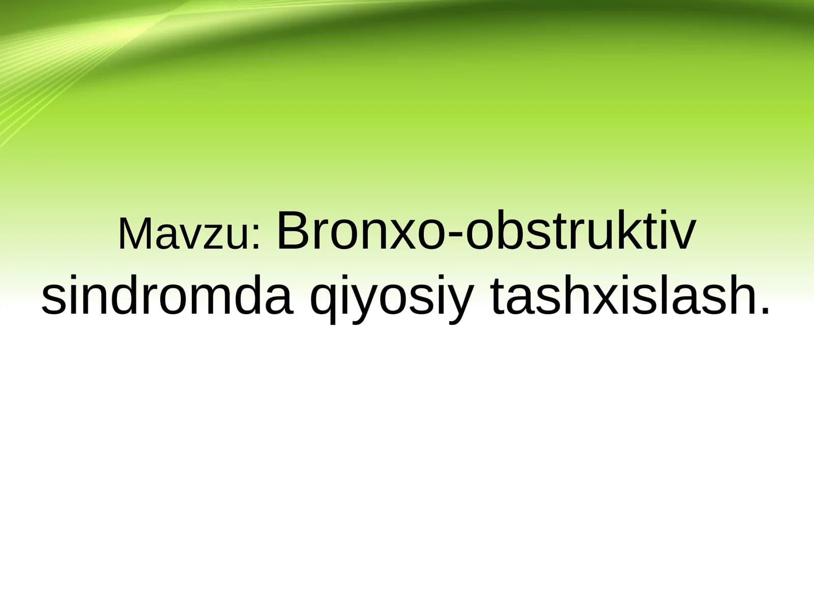 Surunkali obstruktiv o'pka kasalligi