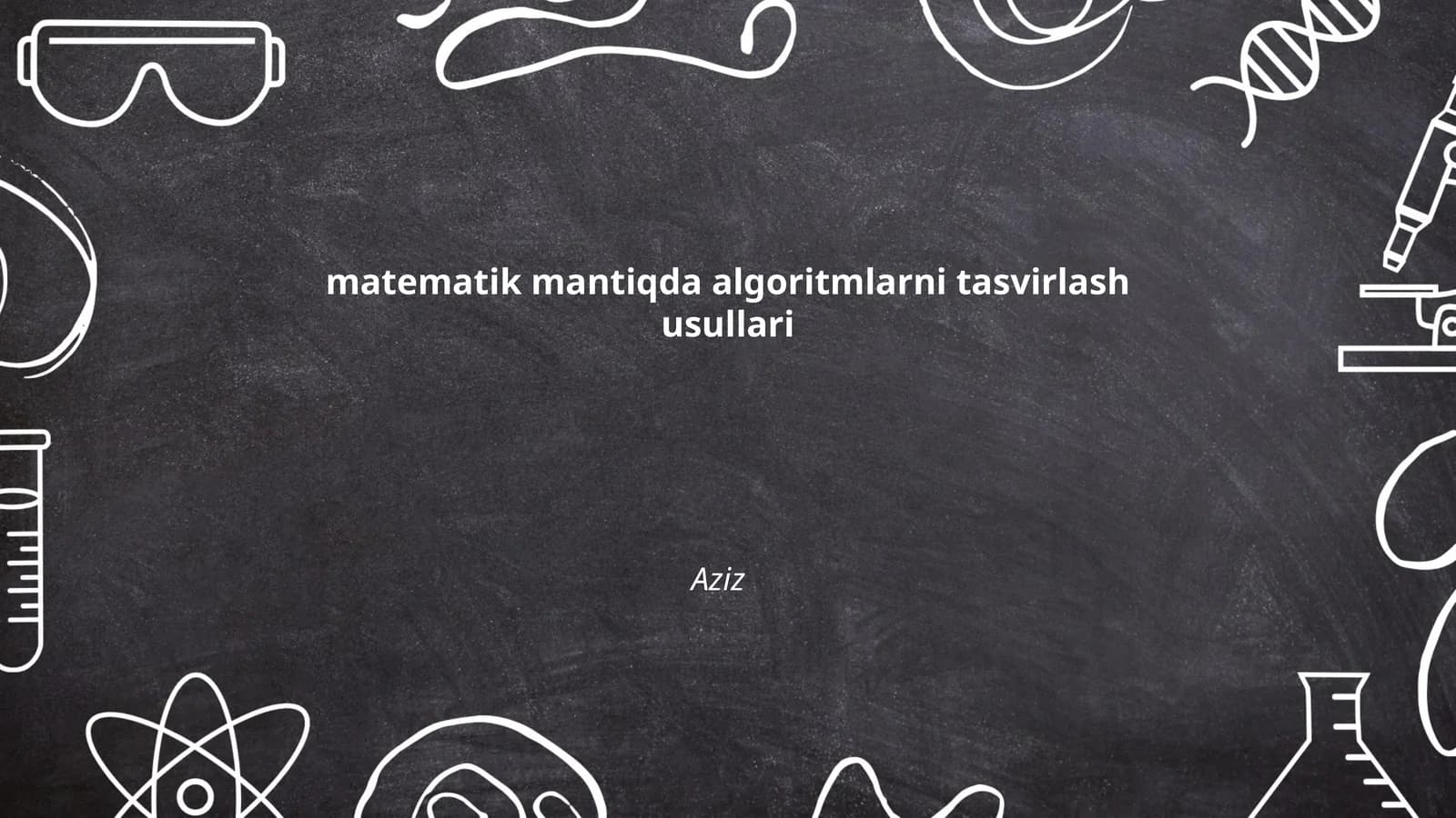 matematik mantiqda algoritmlarni tasvirlash usullari