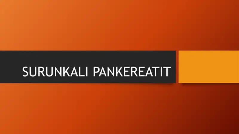 Surunkali pankereatit kasalligi