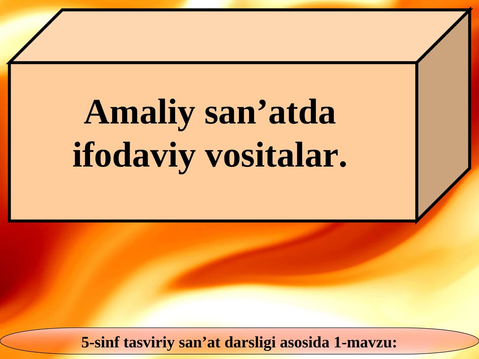 Amaliy san’atda ifodaviy vositalar