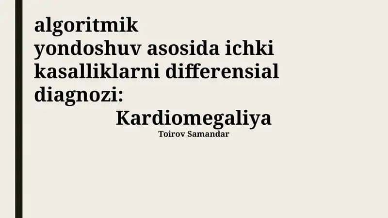 Kardiomegalia: Ta'rif, Etiologiya va Patofiziologiya