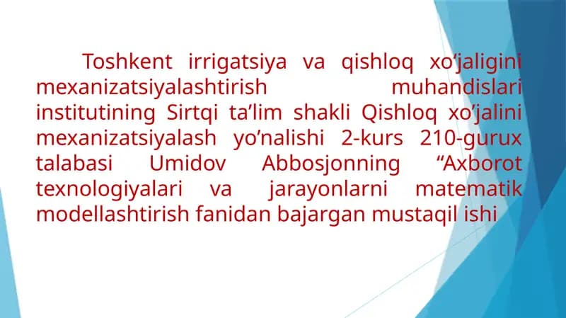 Operatsion Tizimlar