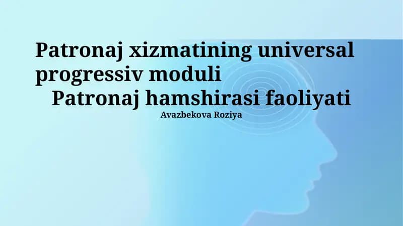 Patronaj xizmatining universal progressiv moduli